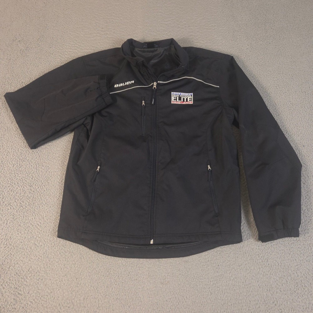 Bauer Jacket Mens M Black Team Lightweight Warmup Upper Midwest Elite Hockey